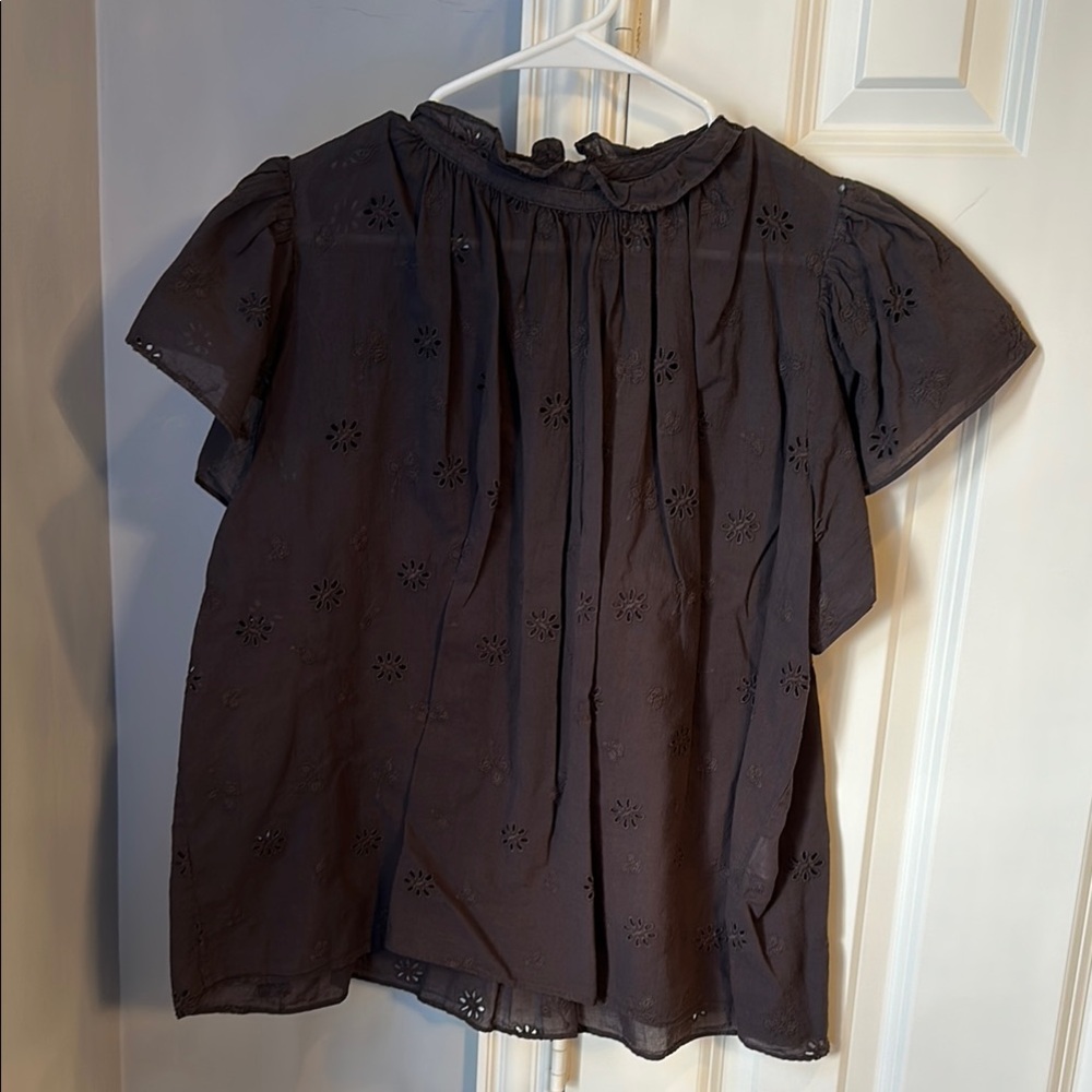 Trovata Black Eyelet Blouse